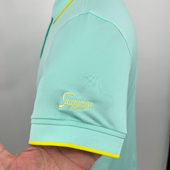 Peter Millar Wicking Polo Shirt Womens Size XL UPF 50 Sun Protection Apple Green - Picture 5 of 7